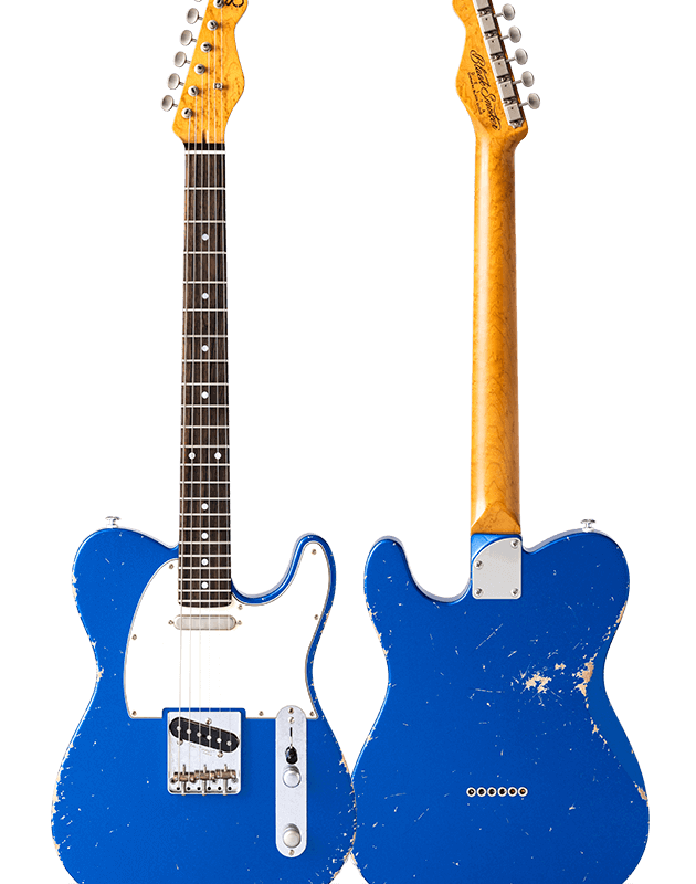 TRAD MASTER SERIES DELTA-S Lake Pracid Blue Heavy Aged Birdseye Maple on Macassar Ebony Neck