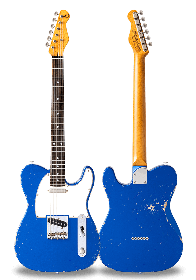TRAD MASTER SERIES DELTA-S Lake Pracid Blue Heavy Aged Birdseye Maple on Macassar Ebony Neck