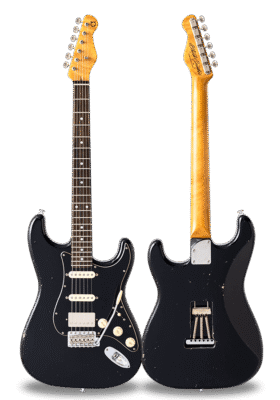 TRAD MASTER SERIES SIGMA-SSH Black Medium Aged Curly Maple on Macassar Ebony Neck