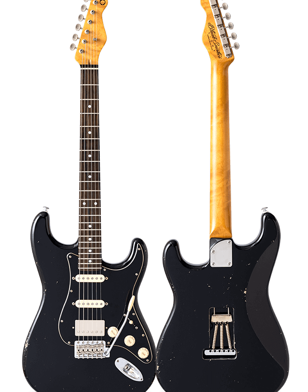 TRAD MASTER SERIES SIGMA-SSH Black Medium Aged Curly Maple on Macassar Ebony Neck
