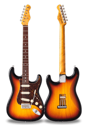 TRAD MASTER SERIES SIGMA-SSS 3 Tone Sunburst Medium Aged Curly Maple on Cocobolo Neck
