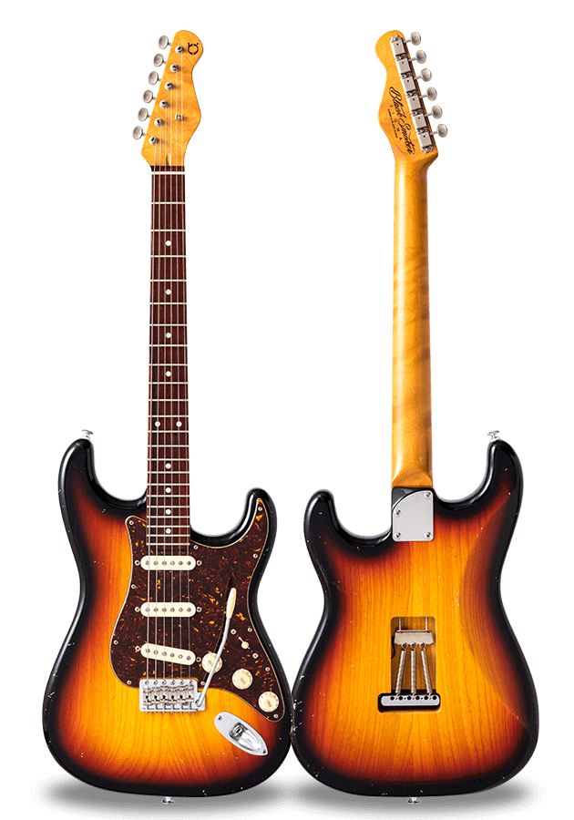 TRAD MASTER SERIES SIGMA-SSS 3 Tone Sunburst Medium Aged Curly Maple on Cocobolo Neck