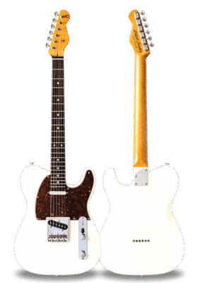 TRAD MASTER SERIES DELTA-S Vintage White Light Aged Birdseye Maple on Macassar Ebony Neck