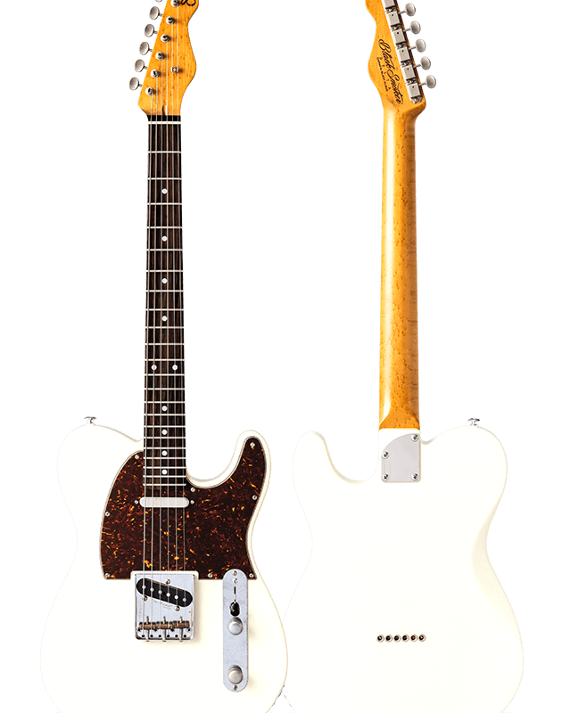 TRAD MASTER SERIES DELTA-S Vintage White Light Aged Birdseye Maple on Macassar Ebony Neck