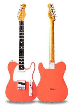 TRAD MASTER SERIES DELTA-S Fiesta Red Medium Aged Curly Maple on Macassar Ebony Neck