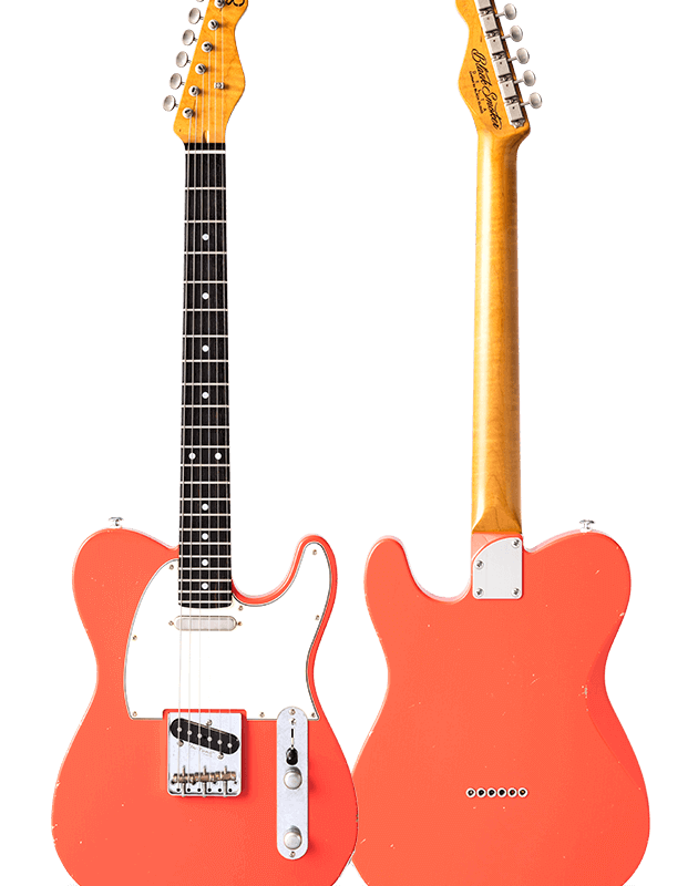 TRAD MASTER SERIES DELTA-S Fiesta Red Medium Aged Curly Maple on Macassar Ebony Neck