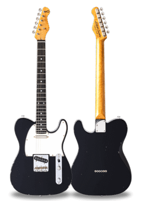 TRAD MASTER SERIES DELTA-SA Black Medium Aged Birdseye Maple on Macassar Ebony Neck