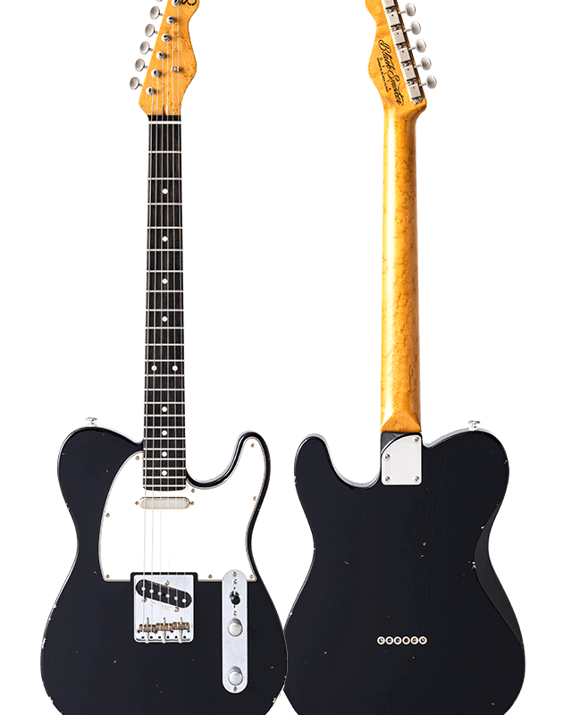 TRAD MASTER SERIES DELTA-SA Black Medium Aged Birdseye Maple on Macassar Ebony Neck