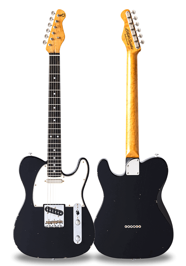 TRAD MASTER SERIES DELTA-SA Black Medium Aged Birdseye Maple on Macassar Ebony Neck