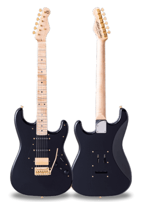 STANDARD SERIES SIGMA-SSH Black/Gold Hardware Curly Maple on Curly Maple Neck