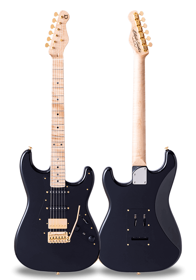 STANDARD SERIES SIGMA-SSH Black/Gold Hardware Curly Maple on Curly Maple Neck