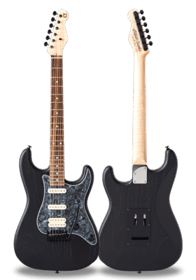 STANDARD SERIES SIGMA-SSH Black（Open Pore Matte）Curly Maple on Kingwood Neck