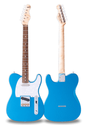 STANDARD SERIES DELTA-S Lake Pracid Blue Curly Maple on Kingwood Neck