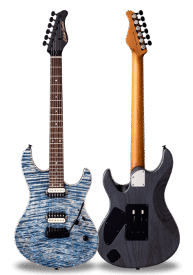 FUTURA-S HH Fade Lazuli Blue / Ash Back Flame Maple AAAAA Top Body