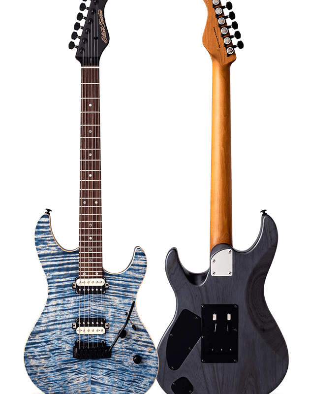 FUTURA-S HH Fade Lazuli Blue / Ash Back Flame Maple AAAAA Top Body