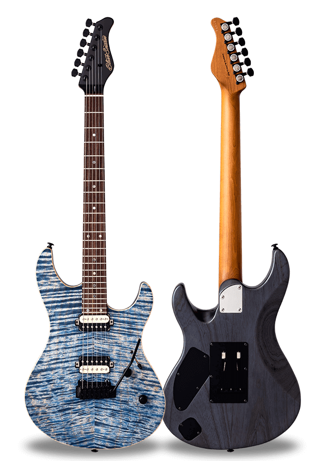 FUTURA-S HH Fade Lazuli Blue / Ash Back Flame Maple AAAAA Top Body