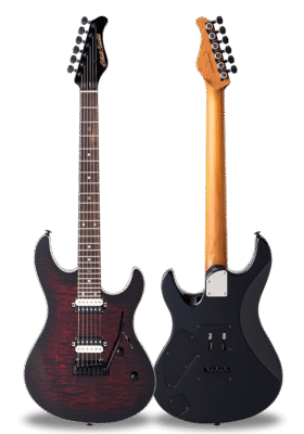 FUTURA-S HH Cardinal Red / Ash Back Flame Maple AAAAA Top Body