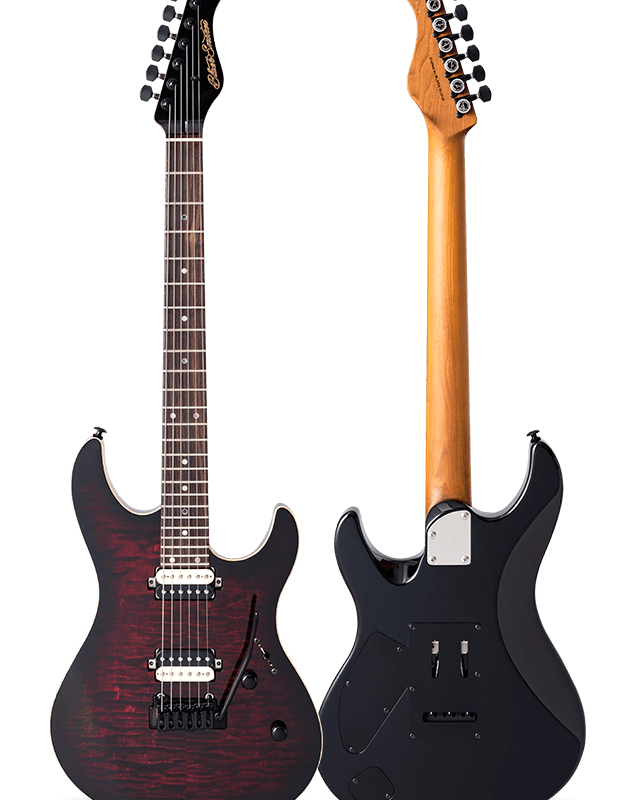 FUTURA-S HH Cardinal Red / Ash Back Flame Maple AAAAA Top Body