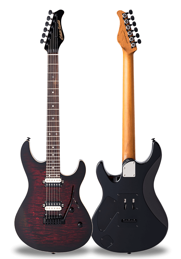 FUTURA-S HH Cardinal Red / Ash Back Flame Maple AAAAA Top Body
