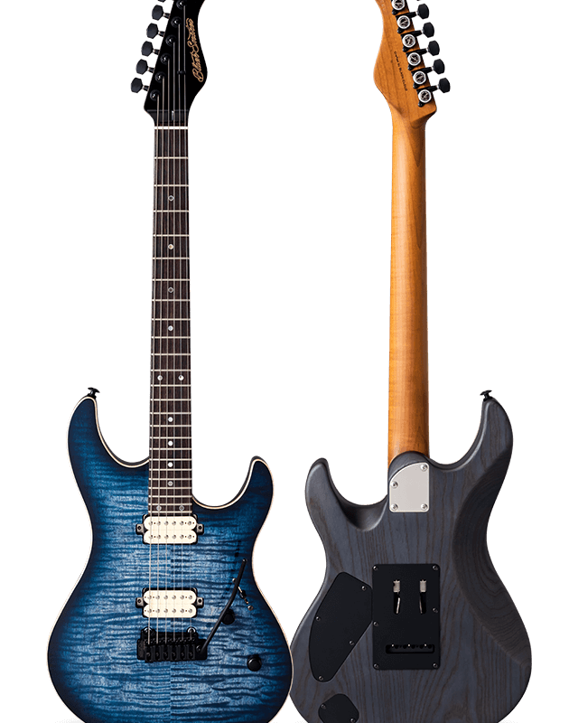 FUTURA-S HH Lazuli Blue / Ash Back Flame Maple AAAAA Top Body