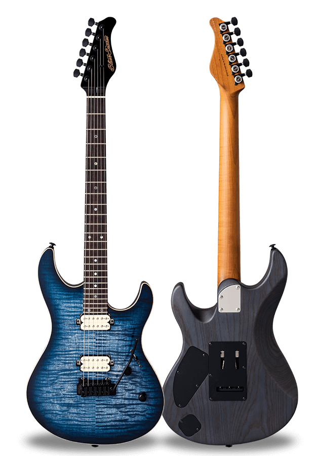FUTURA-S HH Lazuli Blue / Ash Back Flame Maple AAAAA Top Body