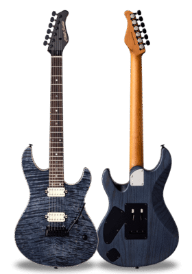 FUTURA-S HH Afro Blue / Ash Back Flame Maple AAAAA Top Body
