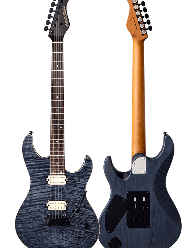 FUTURA-S HH Afro Blue / Ash Back Flame Maple AAAAA Top Body