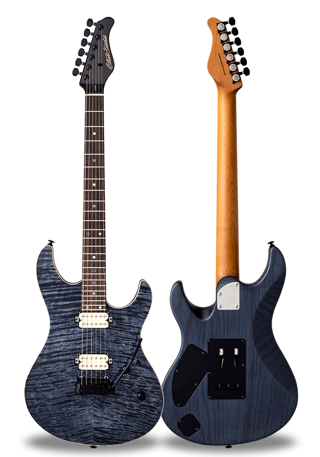 FUTURA-S HH Afro Blue / Ash Back Flame Maple AAAAA Top Body