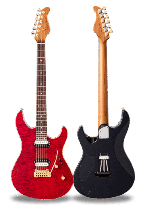 FUTURA-S HH LTD Transparent Red / Alder Back AAAAA Quilted Maple Top Body