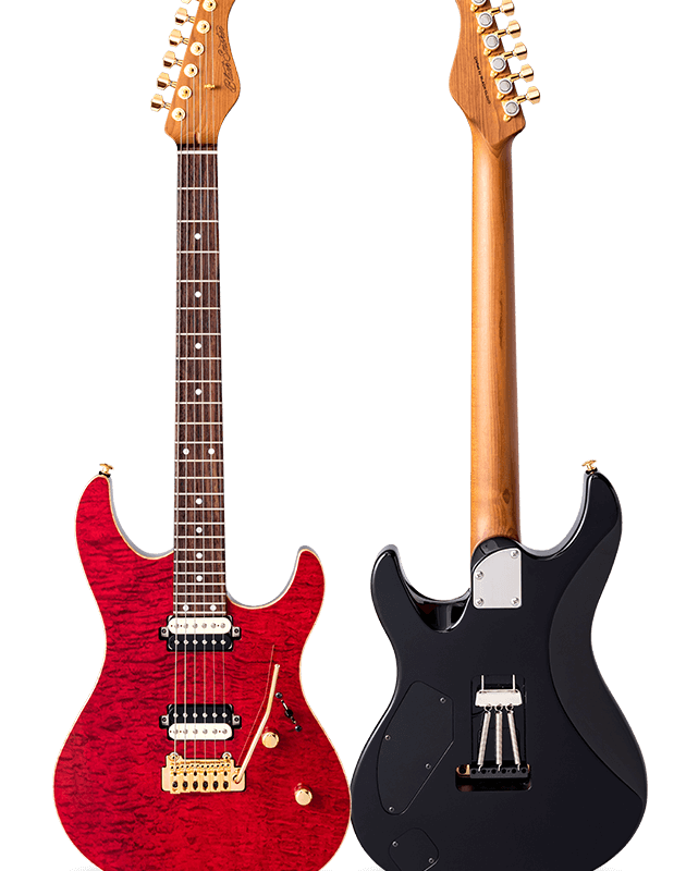 FUTURA-S HH LTD Transparent Red / Alder Back AAAAA Quilted Maple Top Body