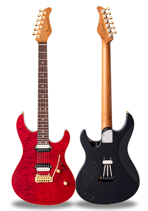 FUTURA-S HH LTD Transparent Red / Alder Back AAAAA Quilted Maple Top Body