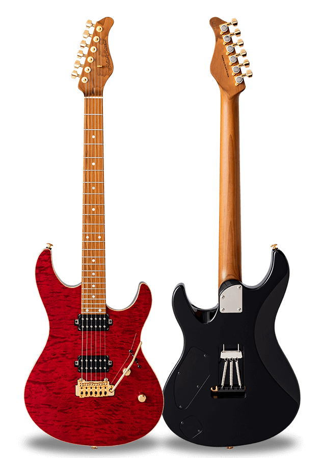 FUTURA-S HH LTD Transparent Red / Alder Back AAAAA Quilted Maple Top Body