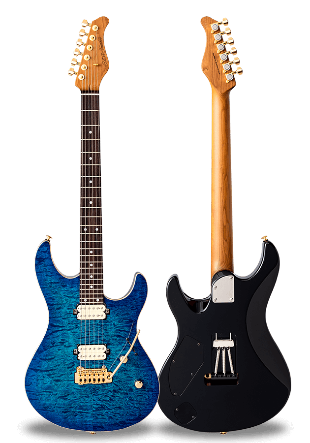 FUTURA-S HH LTD Turquoise Blue / Alder Back AAAAA Quilted Maple Top Body