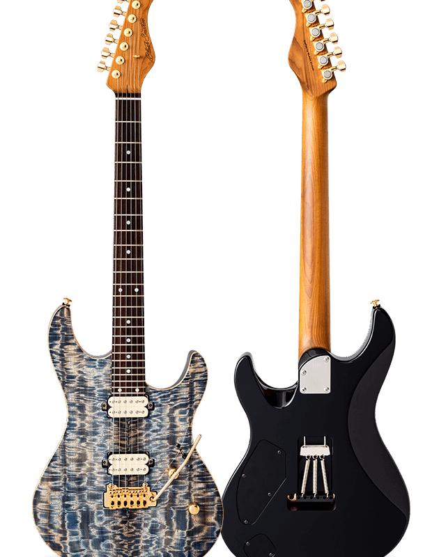 FUTURA-S HH LTD Faded Lazuli Blue / Alder Back Figured Eucalyptus Top Body