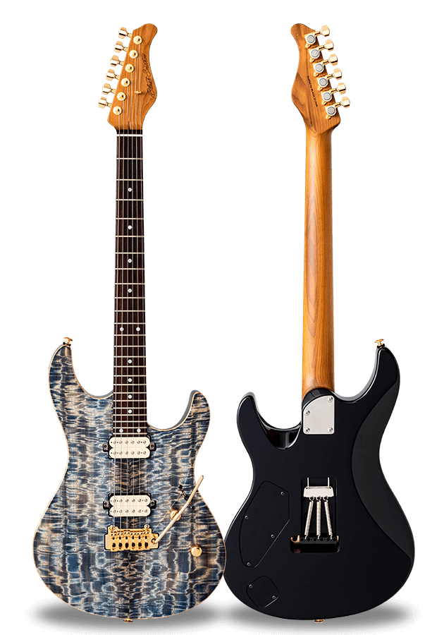 FUTURA-S HH LTD Faded Lazuli Blue / Alder Back Figured Eucalyptus Top Body