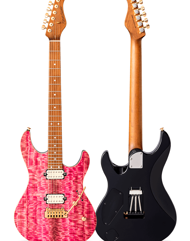 FUTURA-S HH LTD Transparent Pink / Alder Back Figured Eucalyptus Top Body