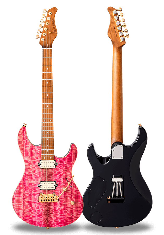 FUTURA-S HH LTD Transparent Pink / Alder Back Figured Eucalyptus Top Body
