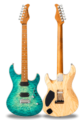 FUTURA-S HH LTD Jade Blueburst / Ash Back AAAA Quilted Maple Top Body