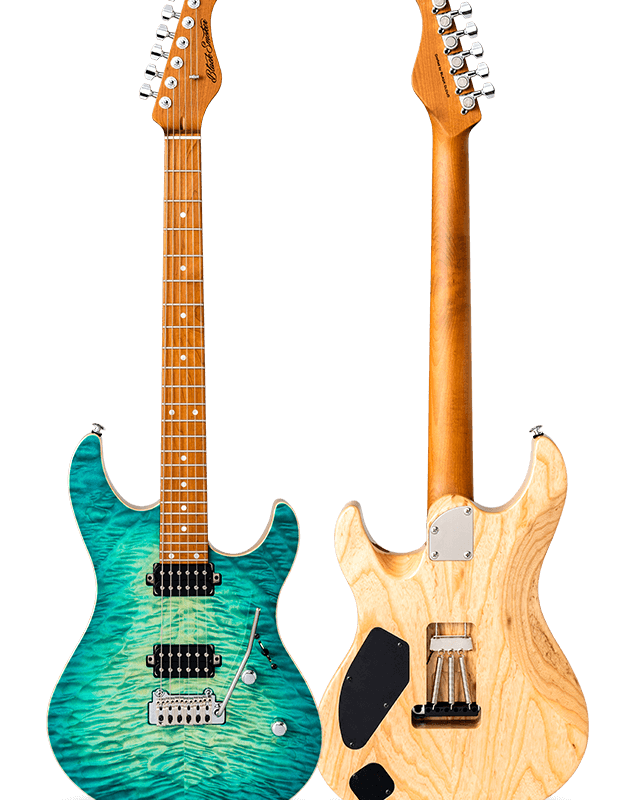 FUTURA-S HH LTD Jade Blueburst / Ash Back AAAA Quilted Maple Top Body