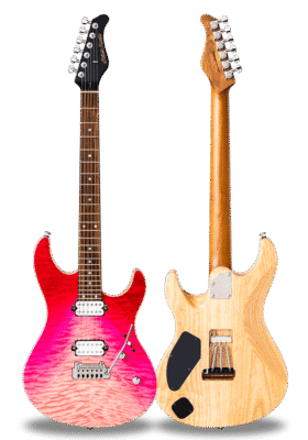 FUTURA-S HH LTD Stern Wave Scarlet / Ash Back AAAA Quilted Maple Top Body