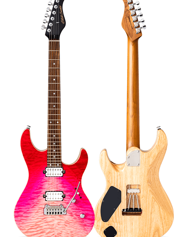 FUTURA-S HH LTD Stern Wave Scarlet / Ash Back AAAA Quilted Maple Top Body