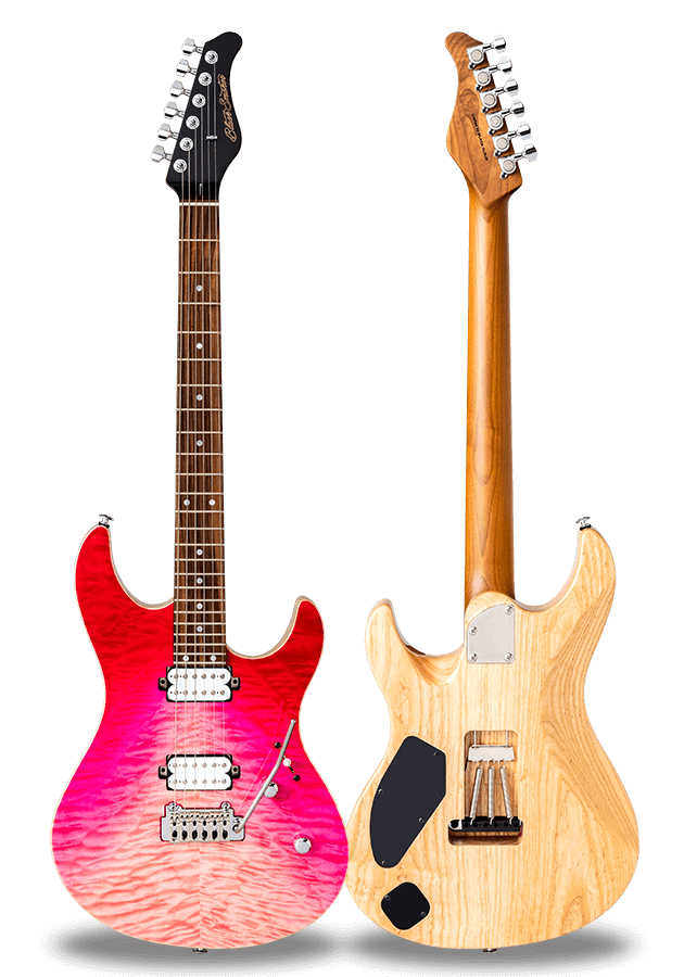 FUTURA-S HH LTD Stern Wave Scarlet / Ash Back AAAA Quilted Maple Top Body