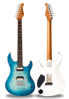 FUTURA-S HH LTD Blue Lagoon / Ash Back AAAA Flame Maple Top Body