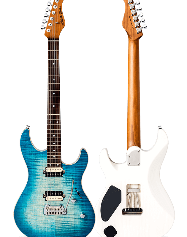 FUTURA-S HH LTD Blue Lagoon / Ash Back AAAA Flame Maple Top Body