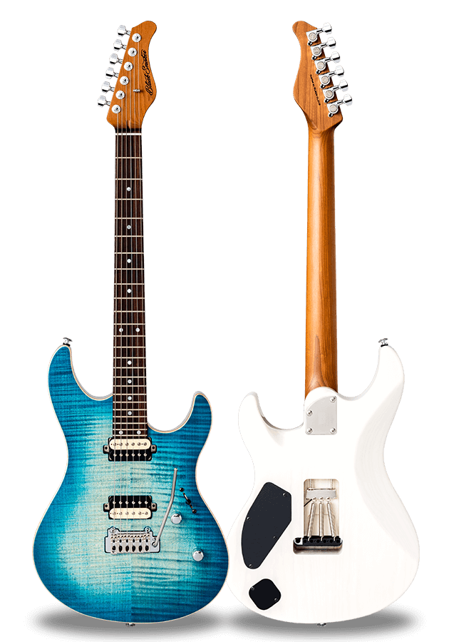 FUTURA-S HH LTD Blue Lagoon / Ash Back AAAA Flame Maple Top Body
