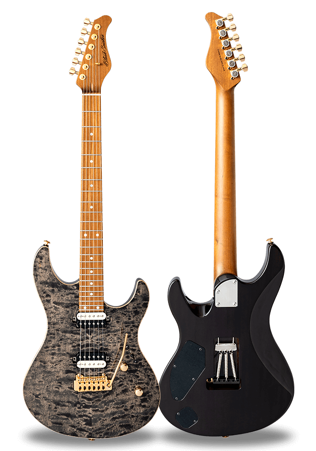 FUTURA-S HH LTD Black Sand / Fiji Mahogany Back AAAAA Quilted Maple Top Body