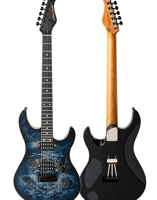 FUTURA-S HH LTD Lazuli Blue / Fiji Mahogany Back Poplar Burl Top Body