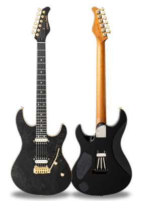 FUTURA-S HH LTD Transparent Black / Fiji Mahogany Back Poplar Burl Top Body