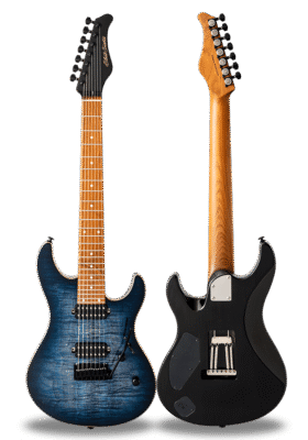 FUTURA-S7 HH LTD Lazuli Blue / Fiji Mahogany Back Exotic Wood Top Body