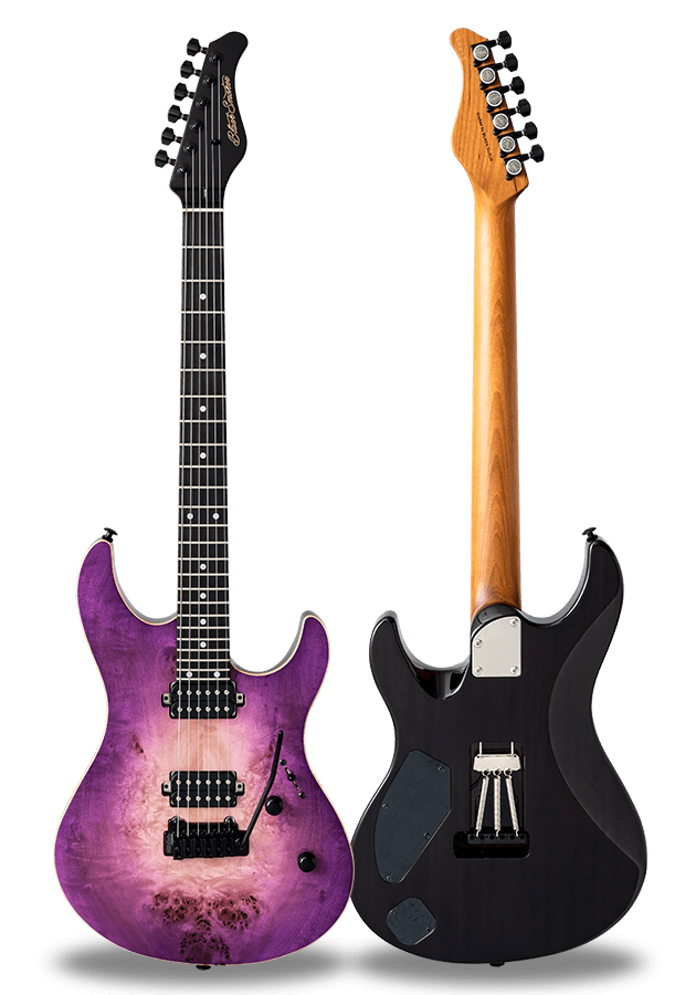 FUTURA-S HH LTD Magenta Burst / Fiji Mahogany Back Poplar Burl Top Body